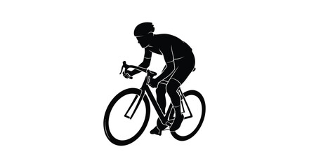 Obraz premium cyclist riding bicycle silhouette high quality professional detailed modern elegant stylish