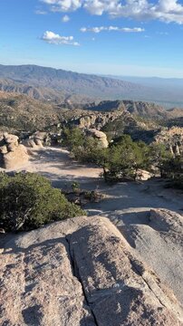 Desert hiking at Mount Lemmon near Tucson, Arizona