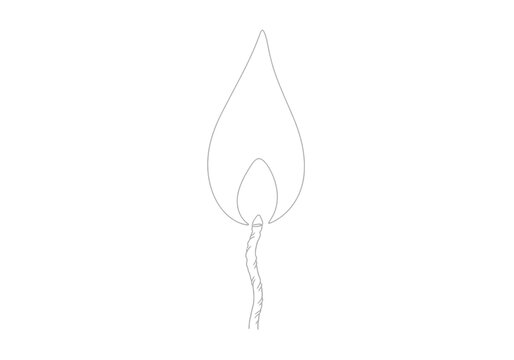 Simple line art illustration of a burning lit fuse