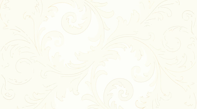 Elegant floral scroll pattern with swirling acanthus leaves