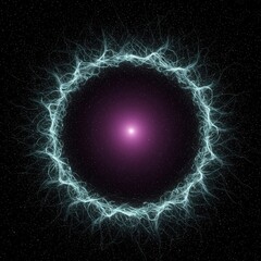 Fototapeta premium Abstract physics background showing the dense, energetic fabric of spacetime and the fluctuating quantum vacuum field, motion, dimension, subatomic