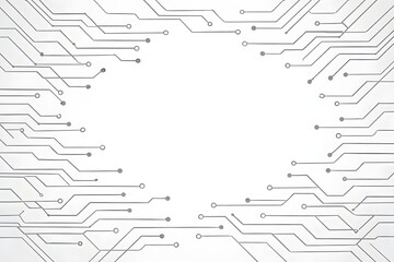 Obraz premium Abstract circuit board technology background vector illustration with digital motherboard, electronic chip pattern and modern tech system design