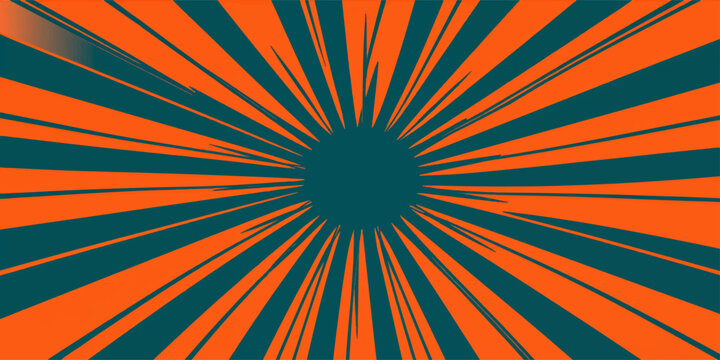 Retro grunge sunburst abstract vector background with orange yellow rays vintage starburst texture and bright summer light pattern