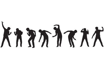 Obraz premium Silhouette sequence a dynamic depiction of human movement and athleticism
