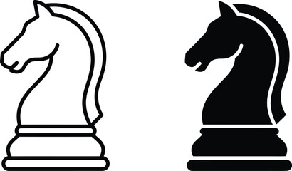 Chess knight pair a black and white contrast of strategy and intellectual gameplay © MRTSHAHINUR