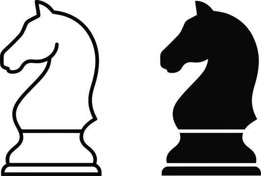 Chess knights in contrasting colors a black and white representation of strategy and gameplay