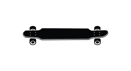 skateboard silhouette on white background high quality professional detailed modern elegant © Kuntol02