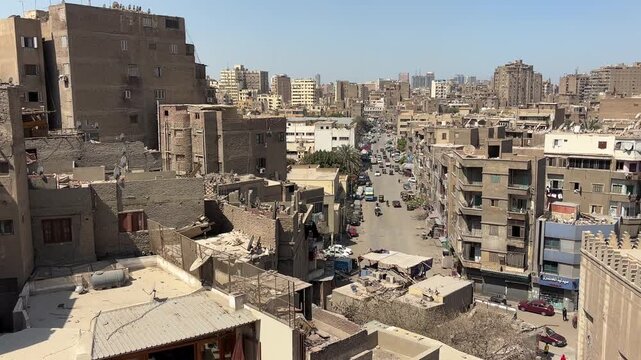A view from one of the old quarters of Cairo, the capital of Egypt.