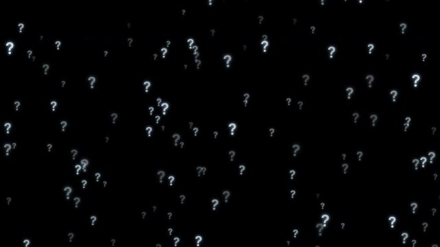 Animated Question Marks Falling Down Abstract Background