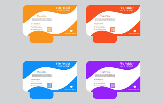 Corporate File Folder Mockup with Modern Business Branding Identity