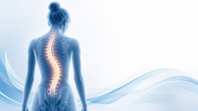 Anatomical Representation of the Human Spine Highlighting Its Structure and Importance in Maintaining Posture and Overall Health