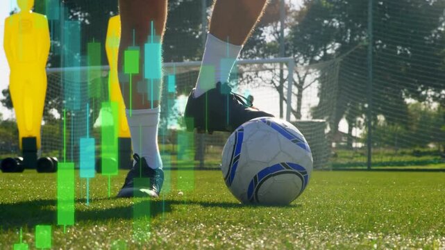 Player starting right foot touch doing tight ball control in soccer drill overlay growing over feet