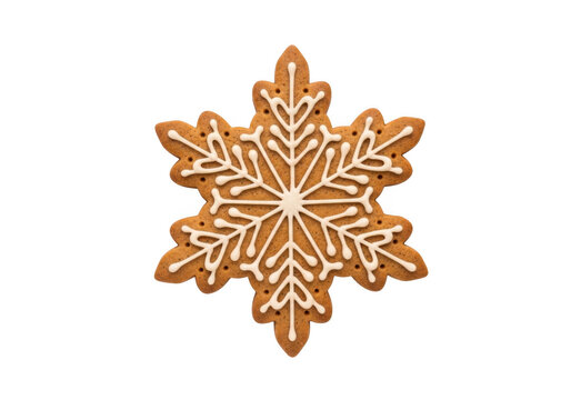 Intricate golden snowflake design with detailed geometric patterns isolated on transparent background