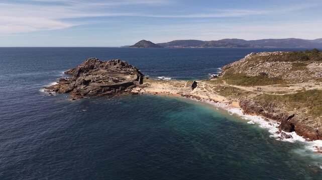 Castro de baro&ntilde;a, an iron age hillfort, overlooking the atlantic ocean in galicia, spain