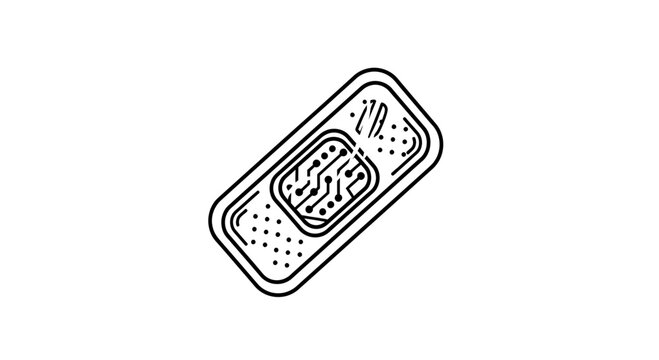 Digital Bandage: Technology Repair Concept, Circuit Board Patch