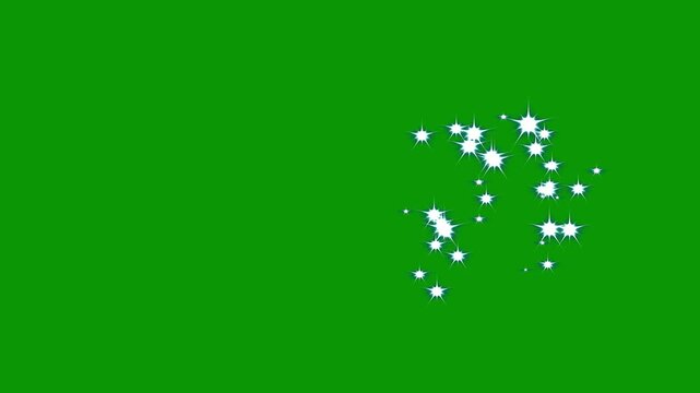 4K elegant white magic glitter trail with sparkling, glowing fairy light particles forming a smooth curved line, shimmering pixie dust path,cinematic twinkle stars transition, green screen overlay