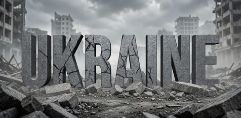 Naklejka premium Ukraine en pierres