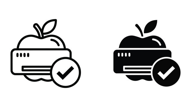 Apple computer with checkmark approval icon