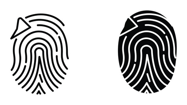 Black and white fingerprint illustration comparison
