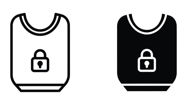 Locked smartphone with secure padlock icon on black and white background