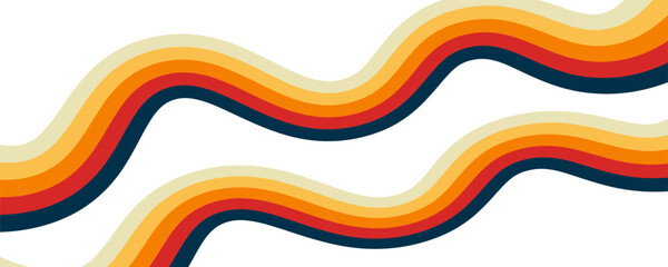 Fototapeta premium Abstract Gradient Color Swirl Shapes. Vector Graphics with Wavy Lines in Rainbow Colors. Colorful Liquid Wave Pattern. Squiggly Design Elements.