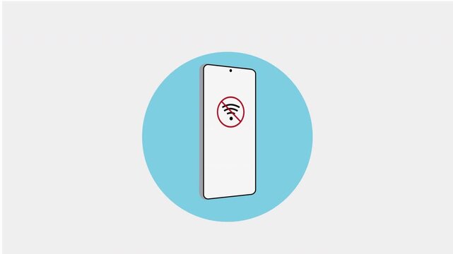 Mobile Phone WiFi Problem. No Connection Animation
