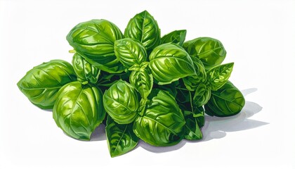Fototapeta premium fresh basil leaves