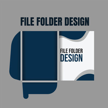 Modern File Folder Design Set &ndash; Clean Office Document Organizer Vector.