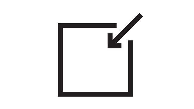 Collapse window icon symbolizing inward contraction or exiting fullscreen with collapse fullscreen direction interface abstract minimize download navigation technology computer contract