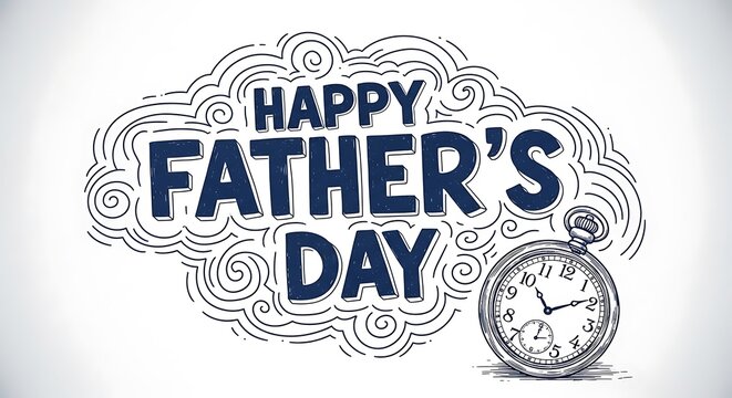 Happy father's day celebrating dad with heartfelt wishes and artistic design