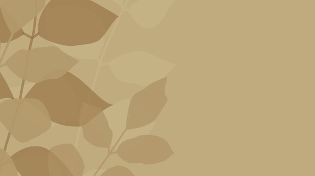 The branches of the tree are swaying in the wind . Animated natural background in light brown tones .