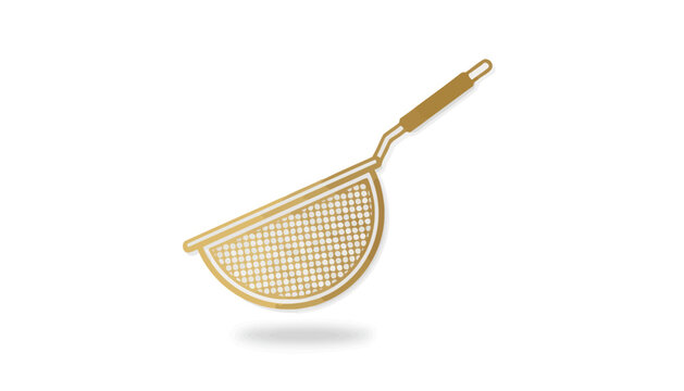 Golden insect net, bug catcher, mesh scooper, shiny yellow insect catcher tool