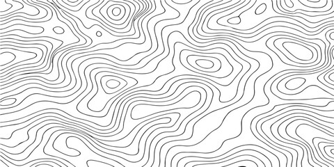 Topographic contour line background: abstract map pattern with flowing elevation lines, minimal monochrome design and modern geographic texture © STEAM