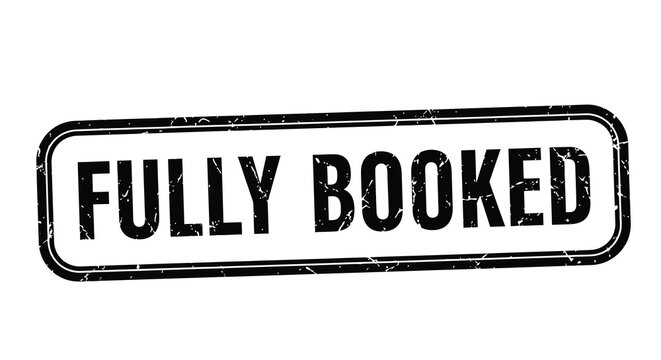 Fully Booked Stamp Silhouette Black Ink On White Background