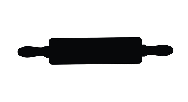 rolling pin silhouette against a white background