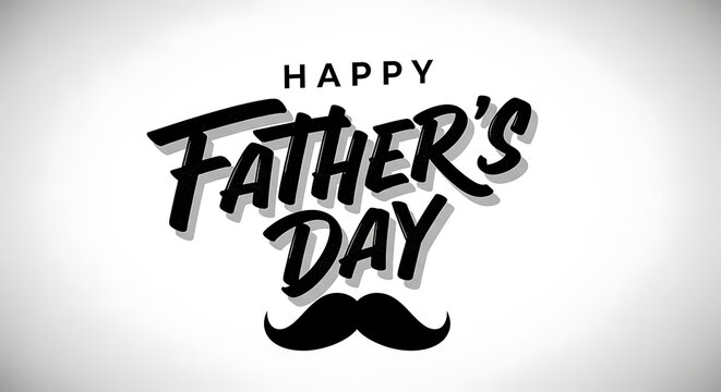 Happy father's day celebrating dad with a stylish brushstroke design