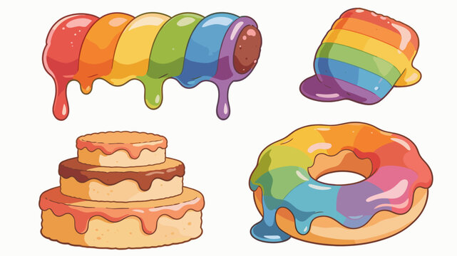 A charming illustration of a stack of pancakes drenched in syrup. Perfect for breakfast menus, food blogs, or social media content relating to cafes a