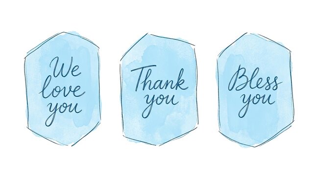 Mother's day appreciation 'we love you ' 'thank you ' 'bless you' gift tags