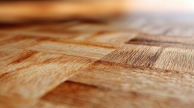 Beech Parquet Floor Texture: Natural Grain and Gentle Light