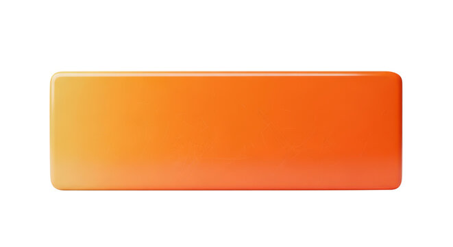 A vibrant orange gradient rectangle with rounded corners isolated on transparent background