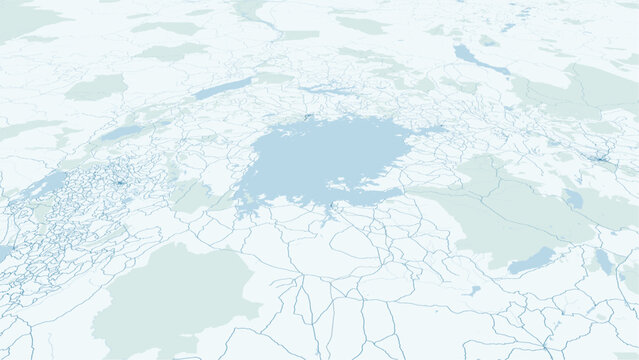 Modern minimalist vector map of Lake Victoria. High-quality scalable illustration of Tanzania, Uganda, and Kenya borders with Africa's largest lake for posters and design.