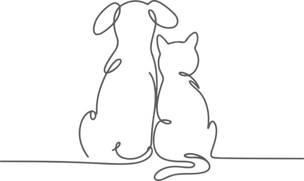 Simple black and white line of a giraffe head and neck silhouette line giraffe animal silhouette