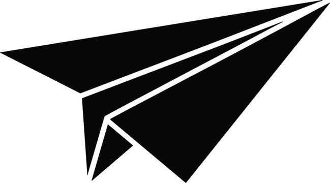 Paper Airplane Icon, Featuring a Simple and Clean Design