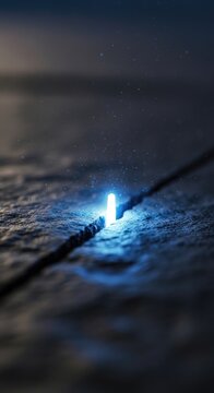 Intense Blue Light Welding Process.