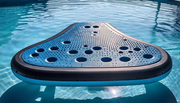 floating kickboard for swimming pool training featuring holes for grip and rounded edges for comfort