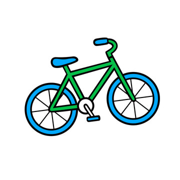 bicycle isolated on white background