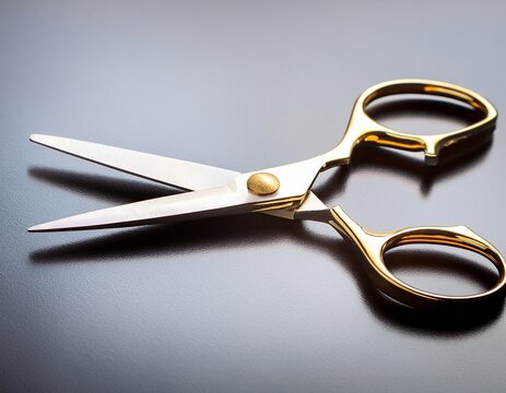 scissors cut gold scissors