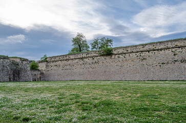 Fototapeta premium Detail of the walls of the Citadel of Pamplona, Spain