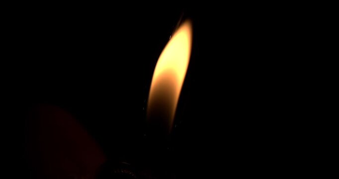  Super Slow Motion Lighter Flame Ignition Closeup
