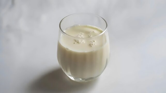 Textured kefir with tiny bubbles &ndash; Great for fermentation guides, healthy drink packaging, or minimalist liquid art.